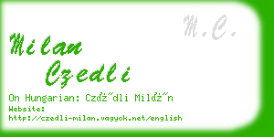 milan czedli business card